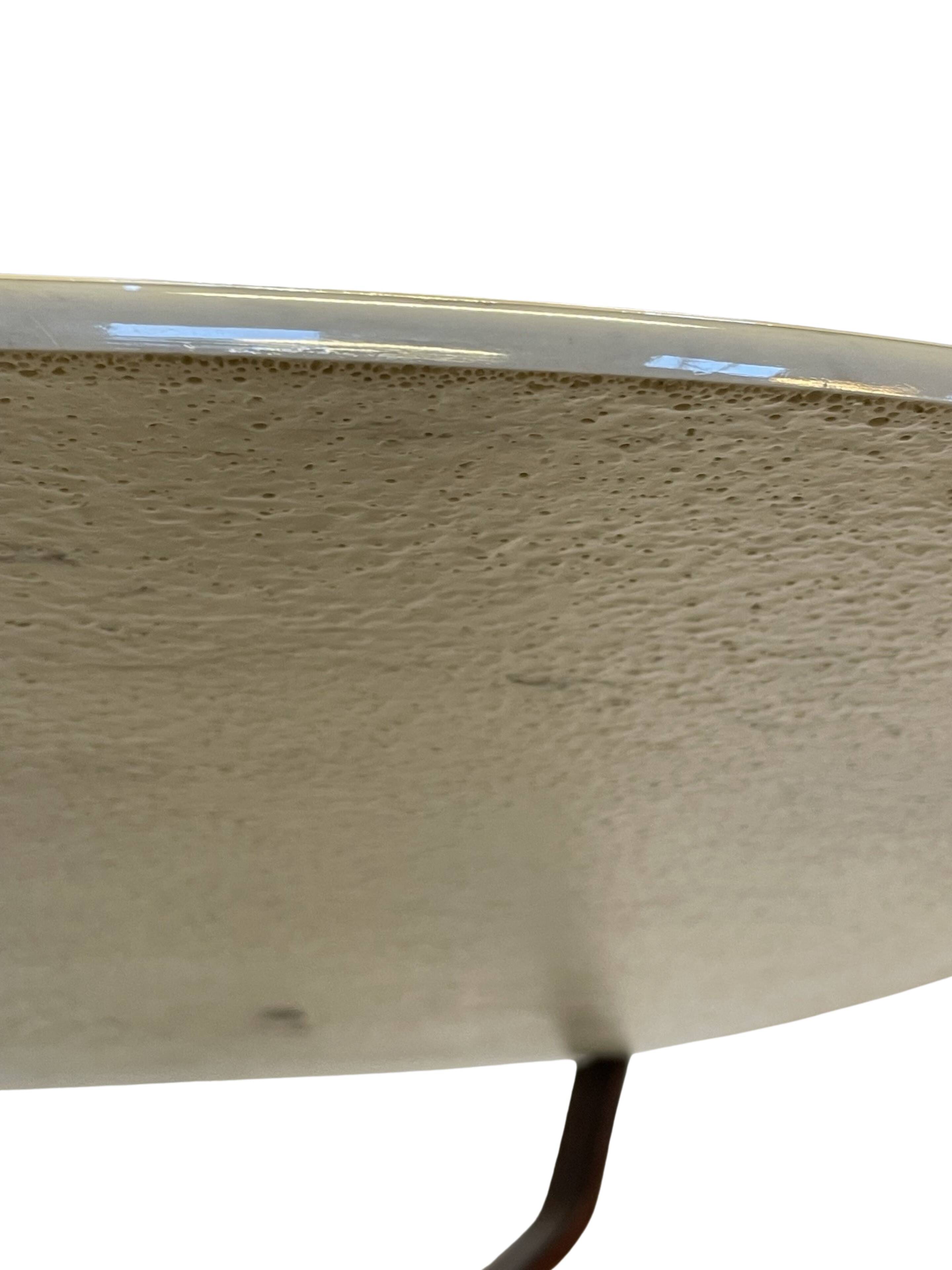 Table basse vintage en bois et marbre Design minimaliste Suède années 70