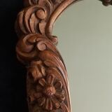Mirror baroque style in carved walnut – late 19th