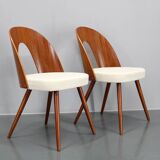 1960s Antonin Suman Pair of Restored Chairs in Walnut Finish