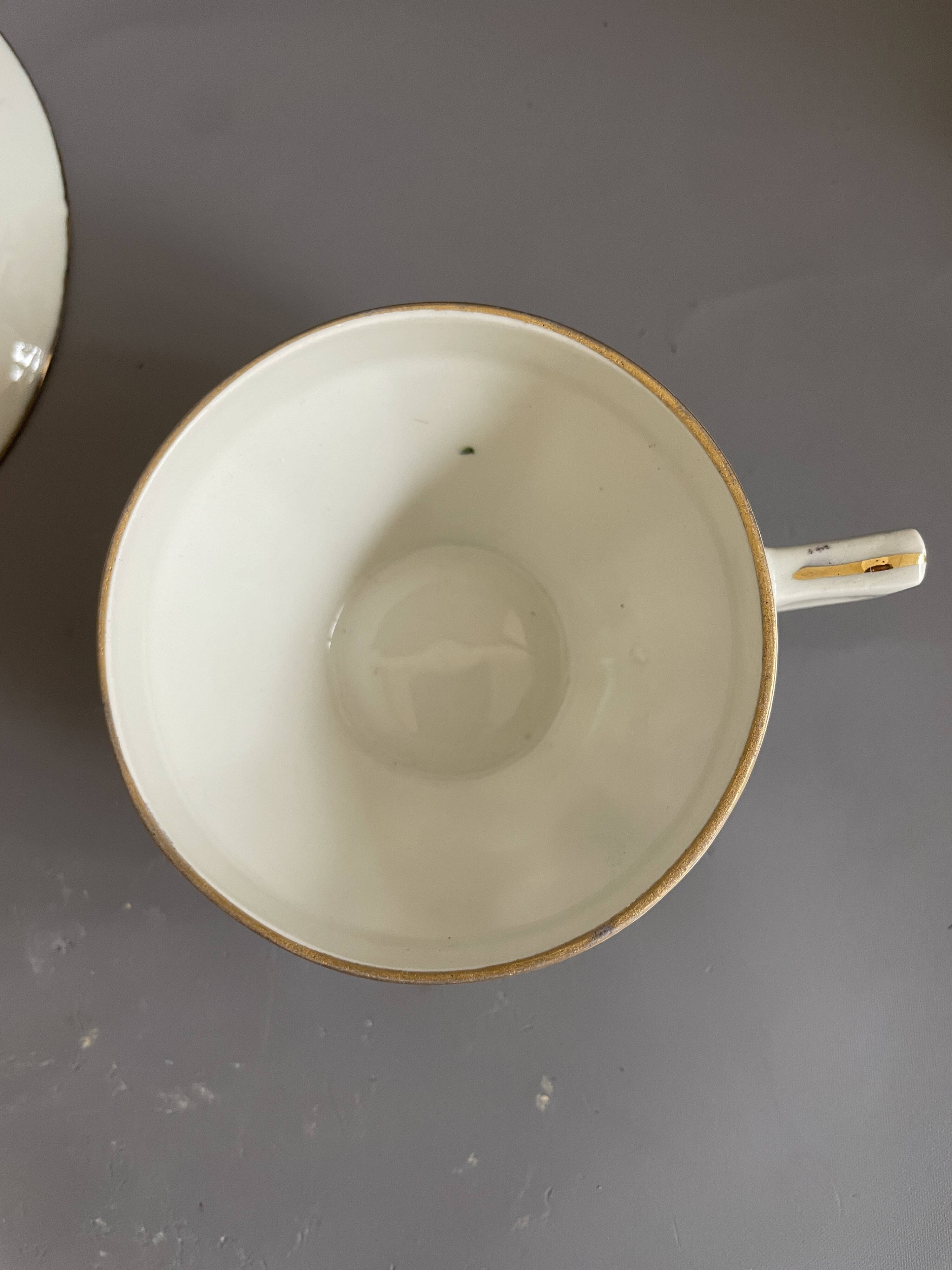 M&S porcelain coffee cups and saucers