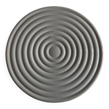 White glazed earthenware potter's trivet