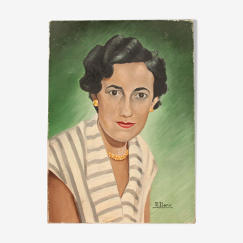 Portrait of a woman on canvas early twentieth century