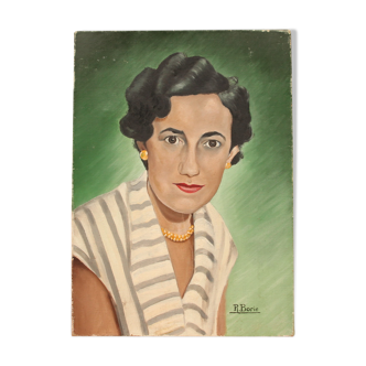 Portrait of a woman on canvas early twentieth century