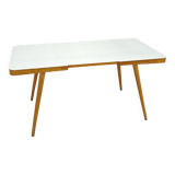 Coffee table vintage with white grey formica top