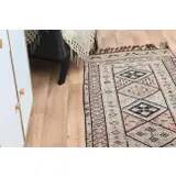 1970s Vintage Turkish Oushak Handmade Wool Cotton Brown Runner Rug 83x290