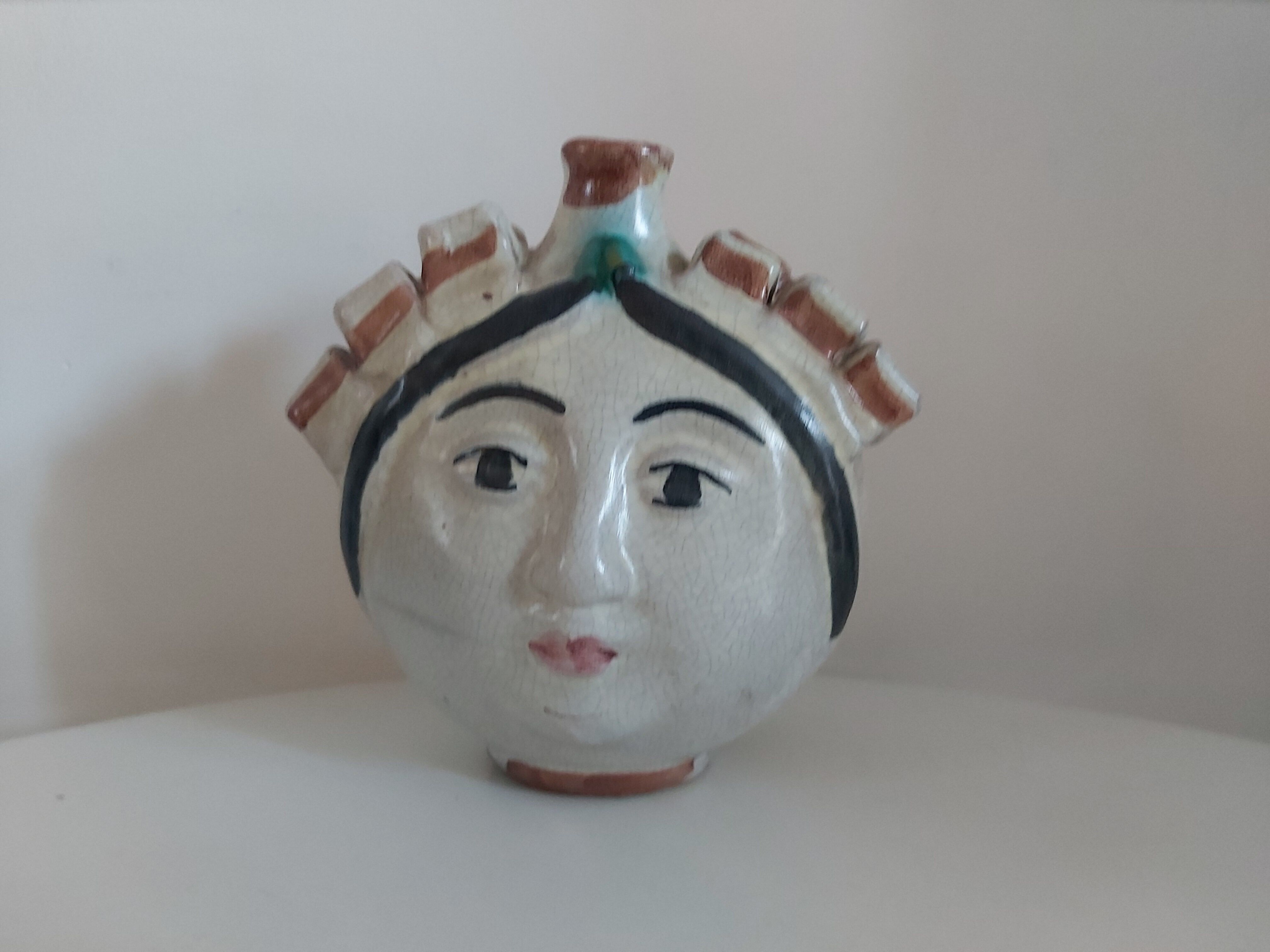 Vase soliflore Sicilian face