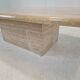 Italian coffee table in travertine, 1980s