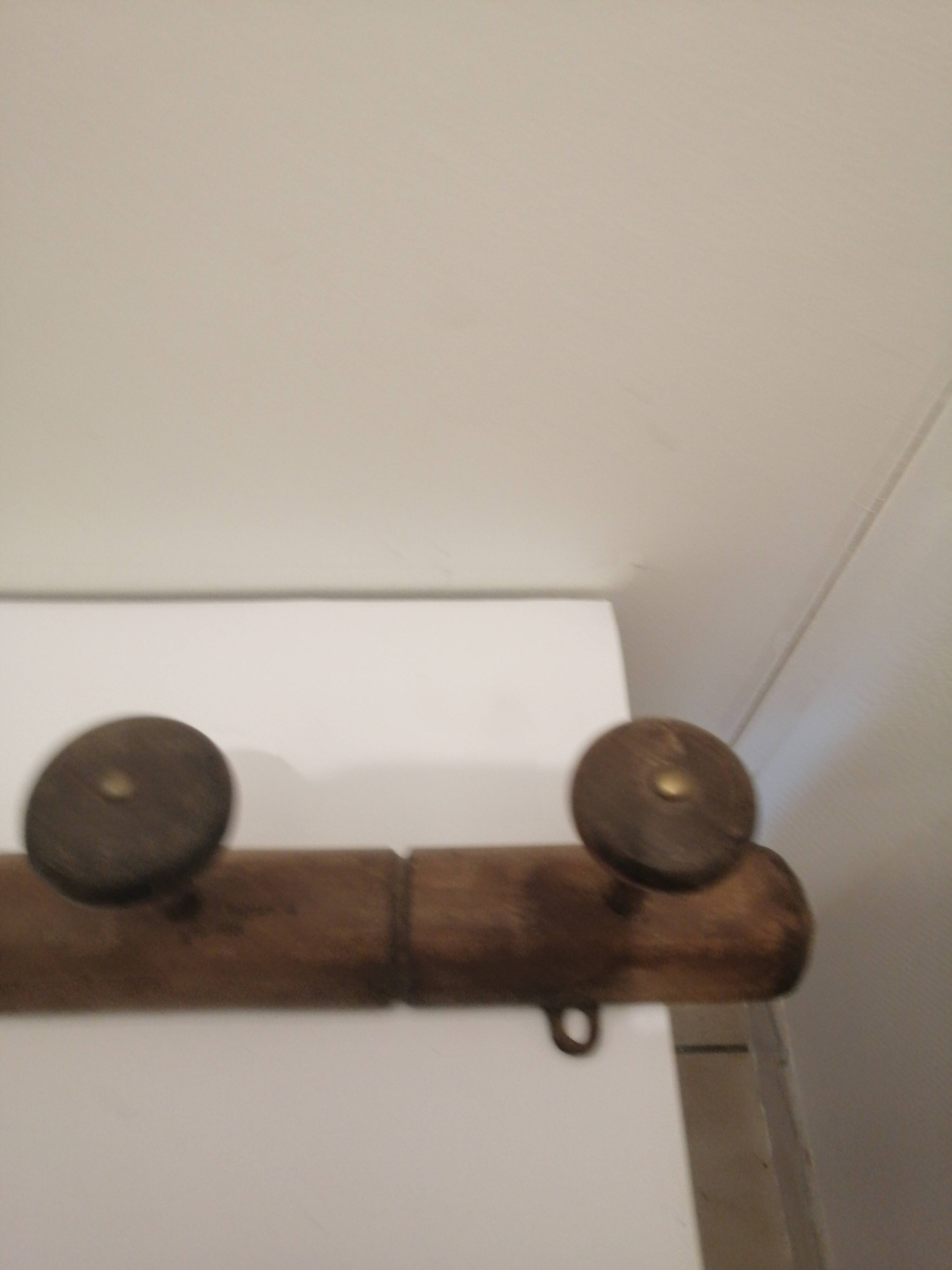 Vintage wooden coat rack with 4 hooks