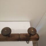 Vintage wooden coat rack with 4 hooks