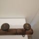 Vintage wooden coat rack with 4 hooks