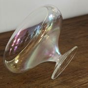Old iridescent glass cup