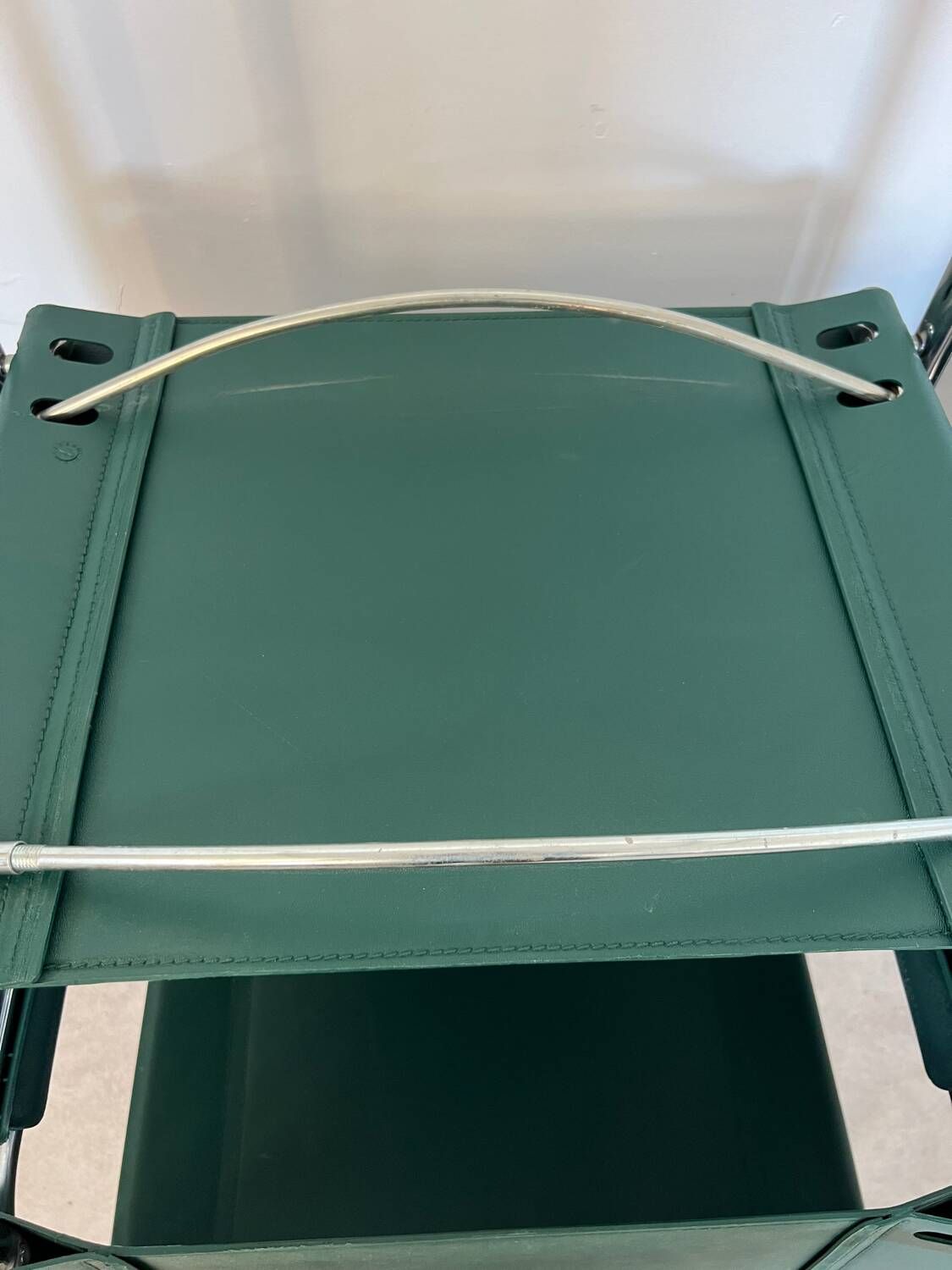 Set of 6 tubular chairs Bauhaus style design 80s/90s green
