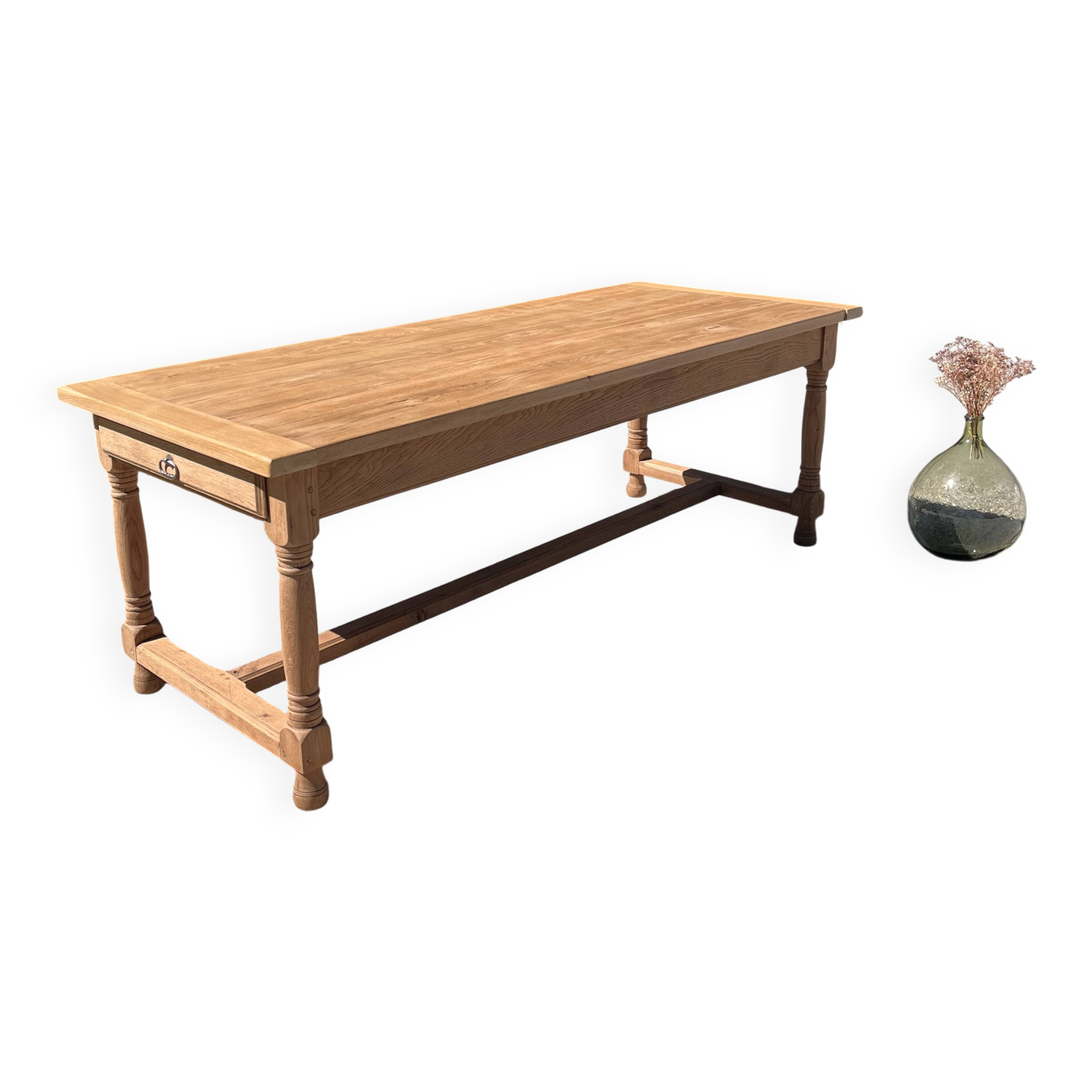 Grande table de ferme en chêne massif