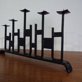 Brutalist Iron Candleholder, 1960s