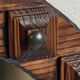 Midcentury brutalist handmade wooden mirror, Belgium 1960s