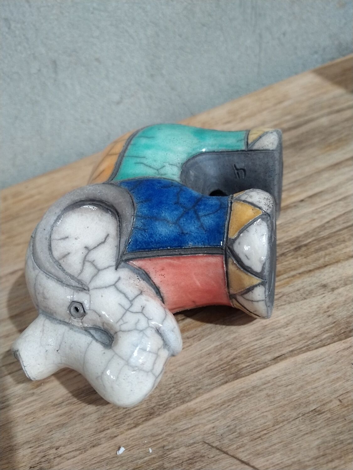 Vintage handcrafted elephant statuette