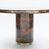 Table véritable écailles de tortue et laiton par Ottini Milano 1973