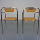 Set of Minimalist Tubular Steel Armchairs by Thomas Wendtland, 1970s