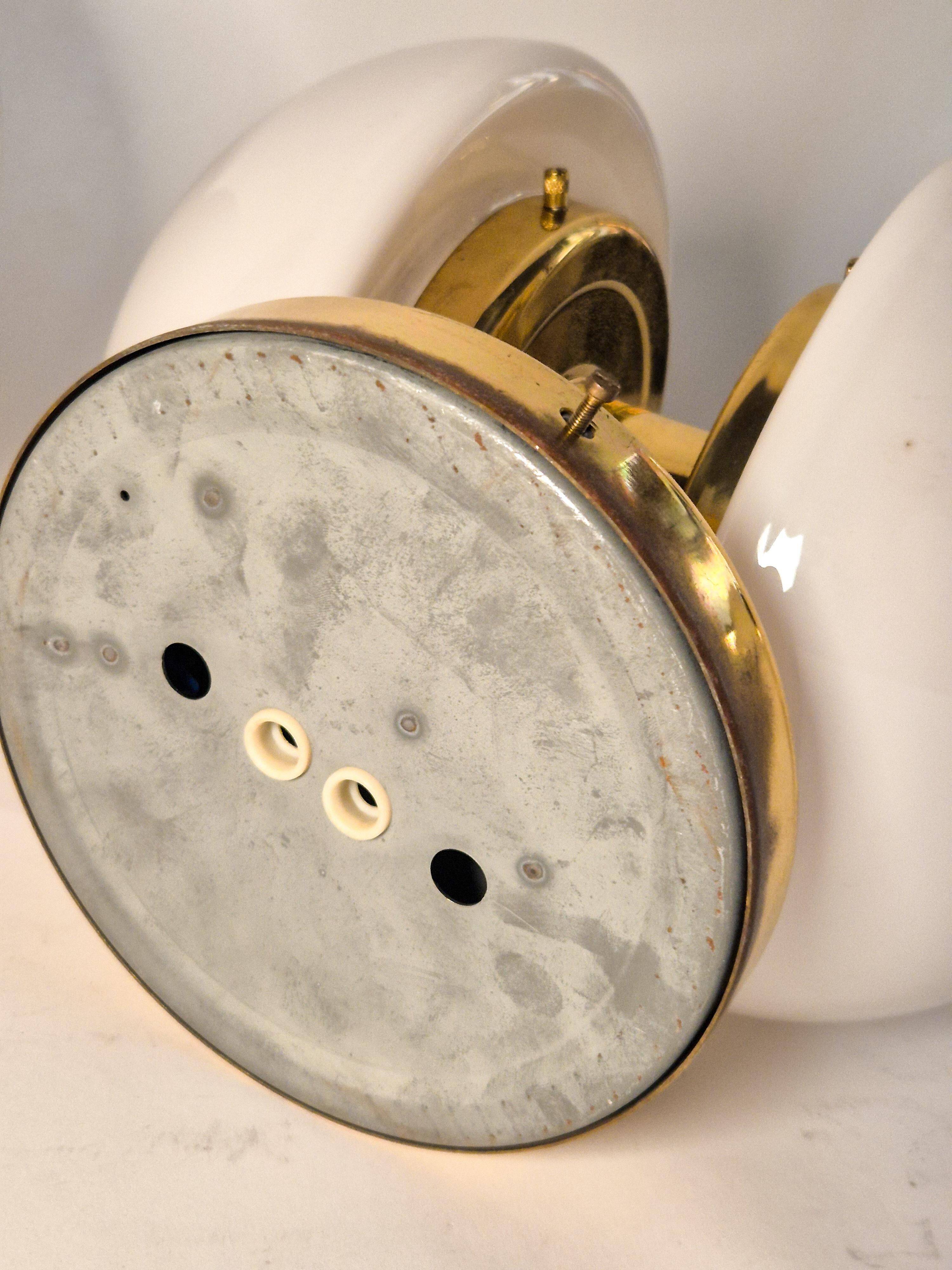 Wall/ceiling lamp in brass model "BAU" by Klaus Michalik, Midcentury.