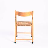 Vintage Italian straw folding chairs, set of 3