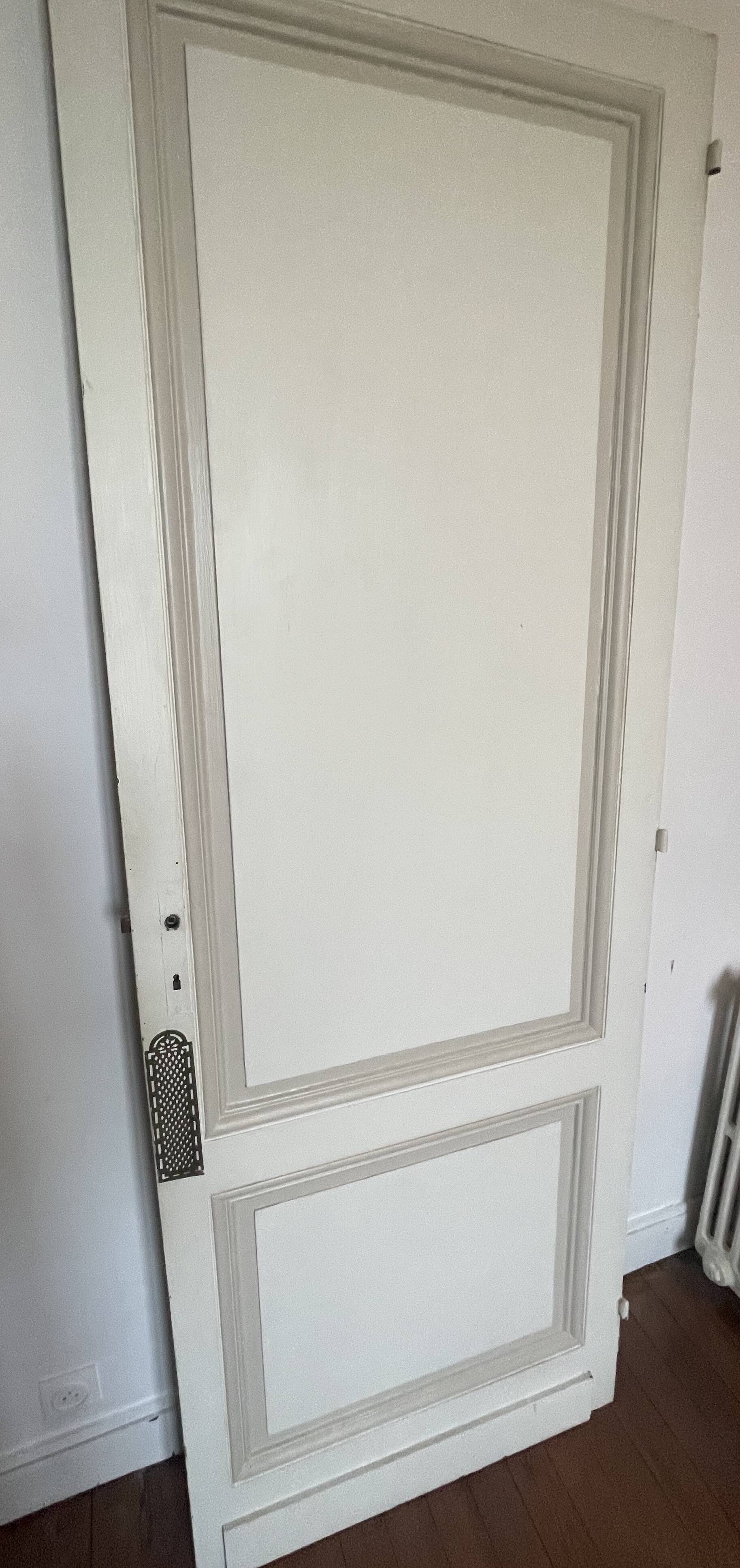 Old painted wooden interior door