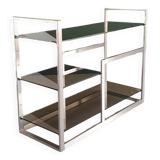 Metal and smoked glass console 1970