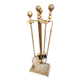 Brass fireplace set