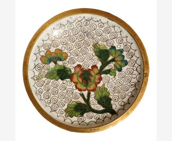 Small cup plate empty-pockets in cloisonné enamels
