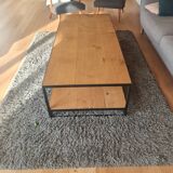 Rectangular wooden coffee table