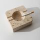 Vintage alabaster ashtray from the 1960s, beige stone, mid-century design, San Gimignano, Italy.