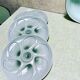 Salins factory oyster plates in water green colors