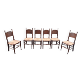 6 chaises Arts & Crafts par William Birch & E.G. Punnett
