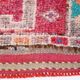 Raspberry Pink Tribal Vintage Runner Rug, Turkish Hallway Carpet,102x322 Cm