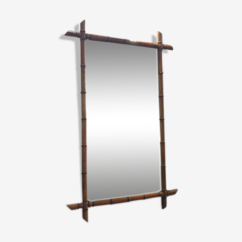 Miroir cadre bambou