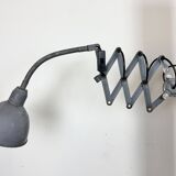 Grey Industrial Gooseneck Scissor Wall Lamp from Elektroinstala, 1960s