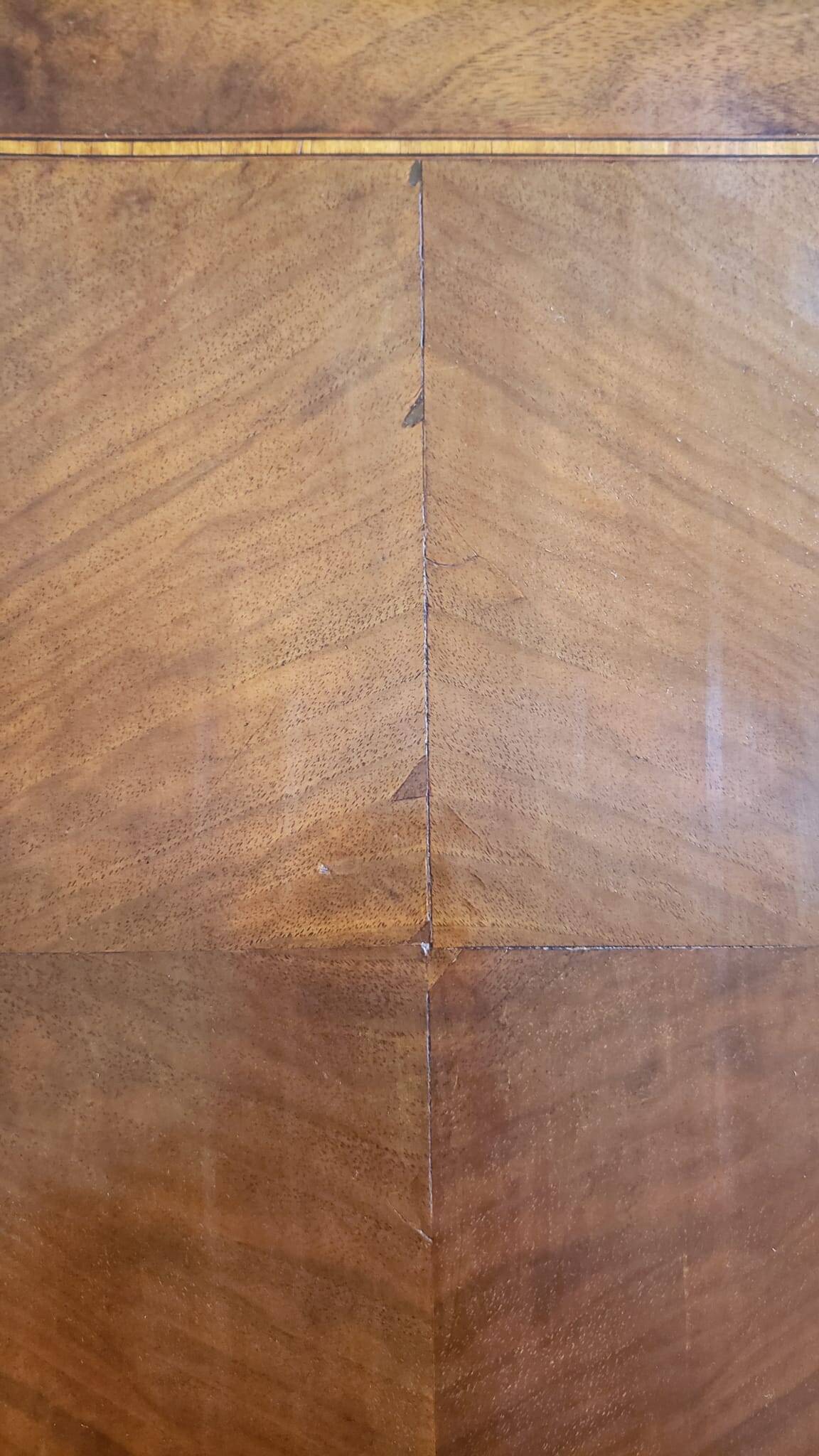 Walnut work table circa 1840.