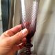 Suite de 12 flûtes a champagne violet en cristal d'hartzwiller