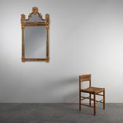 Miroir rococo-vénitien belge du XXe siècle en bois doré