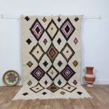 Handmade wool Berber rug 240 X 148 CM