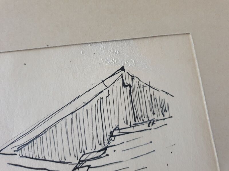 André Duculty (1912-1990) India ink on paper "The unpacking of the second-hand dealer" Signed below