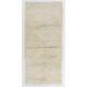 Minimalist Vintage Hand-Knotted Turkish Tulu Runner Rug Made of Natural Ivory Wool, Custom Options Available