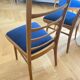 Set of 4 vintage Scandinavian chairs from the 1960s with ladder back.