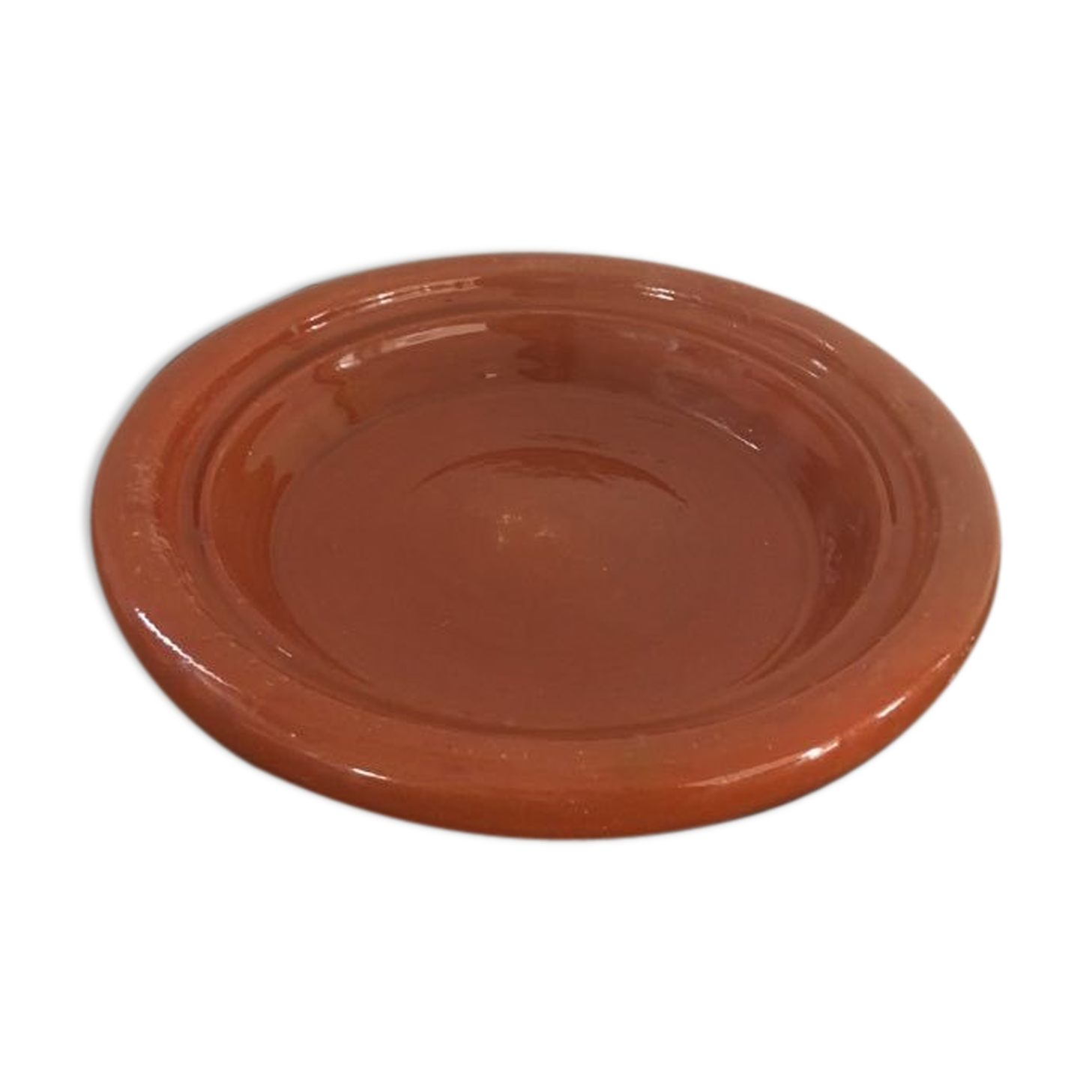 Glazed terracotta dish.