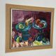 Original mid-century European oil on canvas – “Still Life” by Roy – dated 1969 – vintage & framed – 75 × 64 cm (29.5" × 25.2")