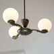 Art Deco French Brass Figural Chandelier, 1930