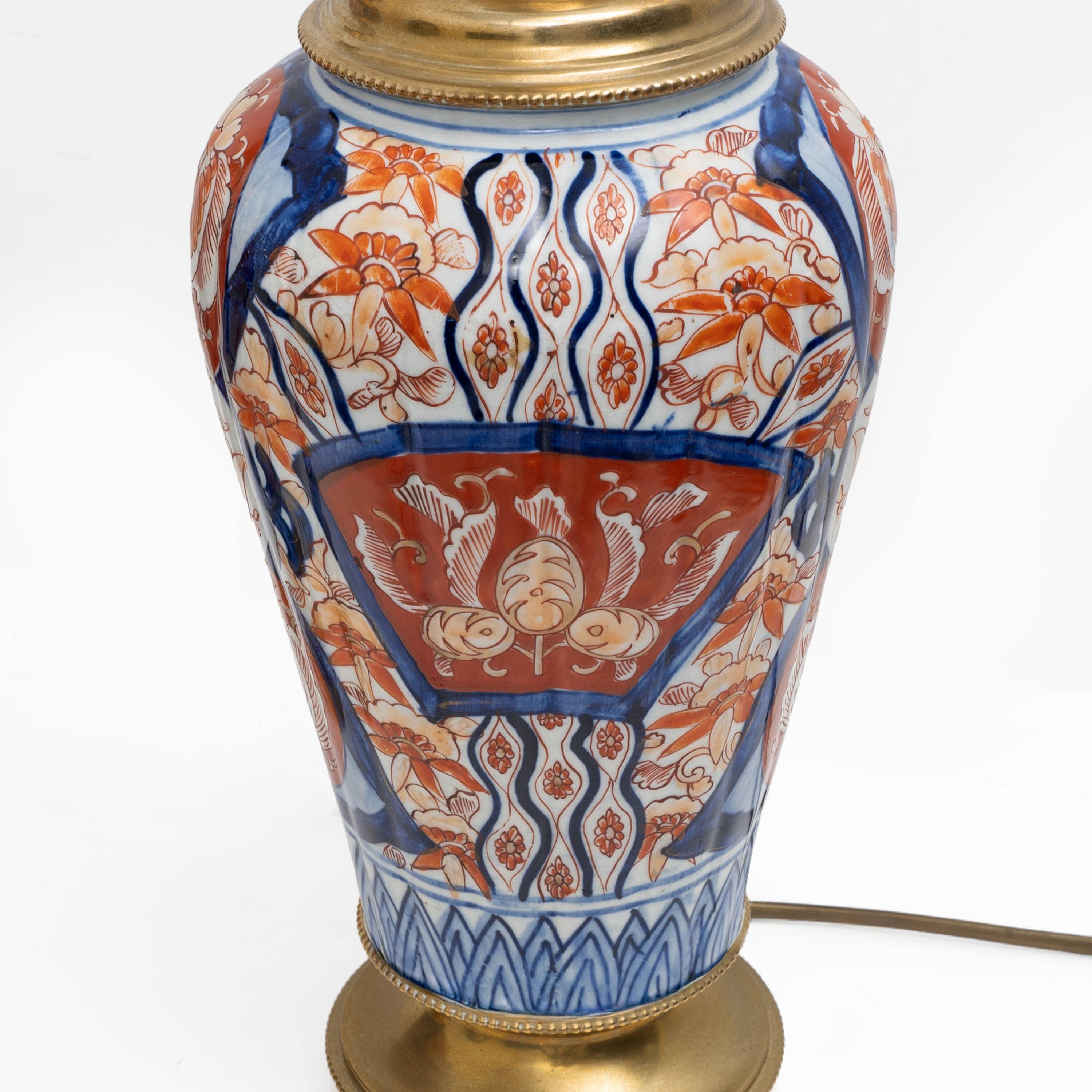 Pair of Imari Porcelain Vases with Gilt Bronze Mounts, Japan, Meiji Period