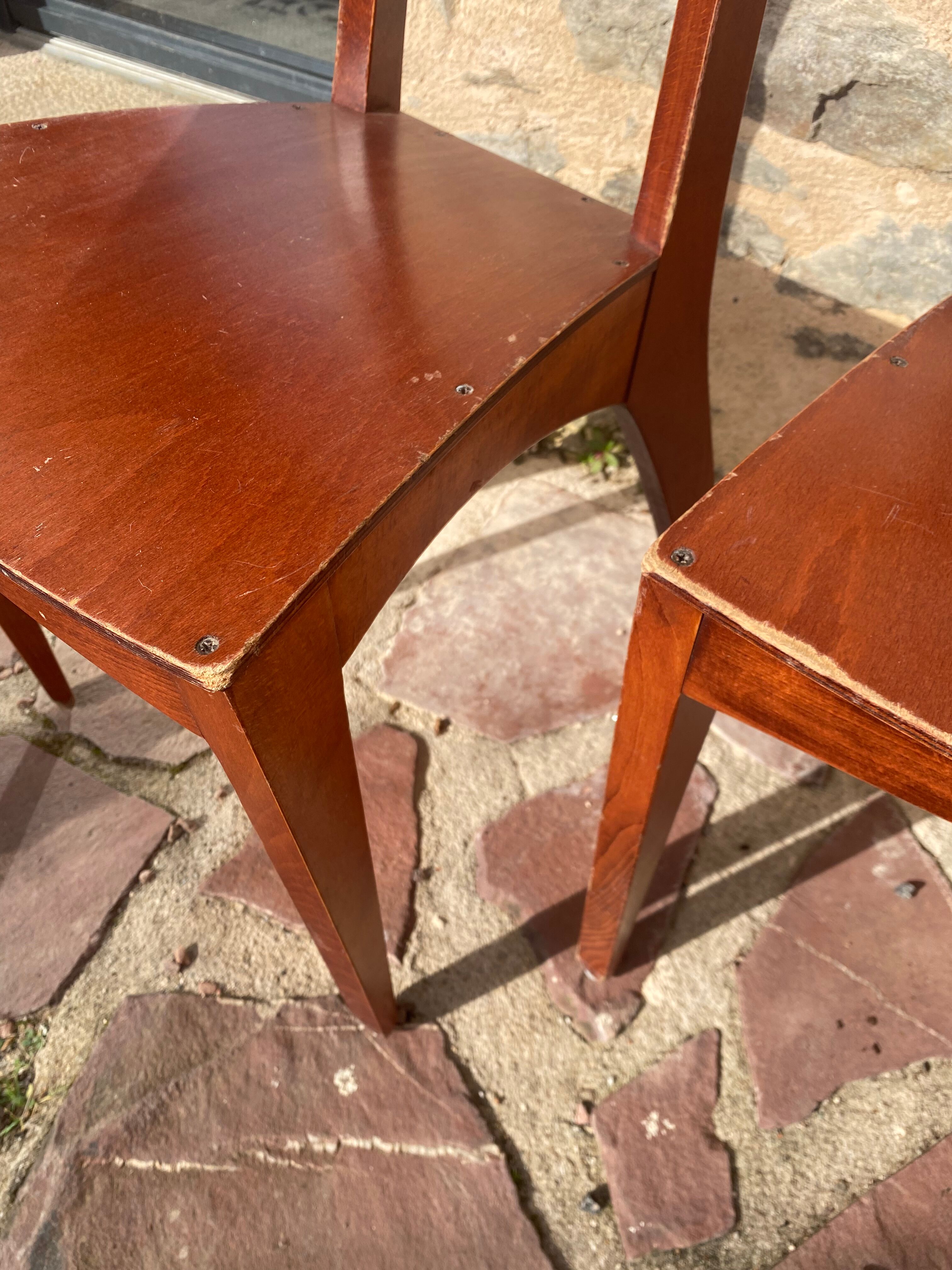 4 vintage scandinavian chairs