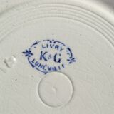 6 flat plates in Earthenware KG Lunéville livry model - D 21cm