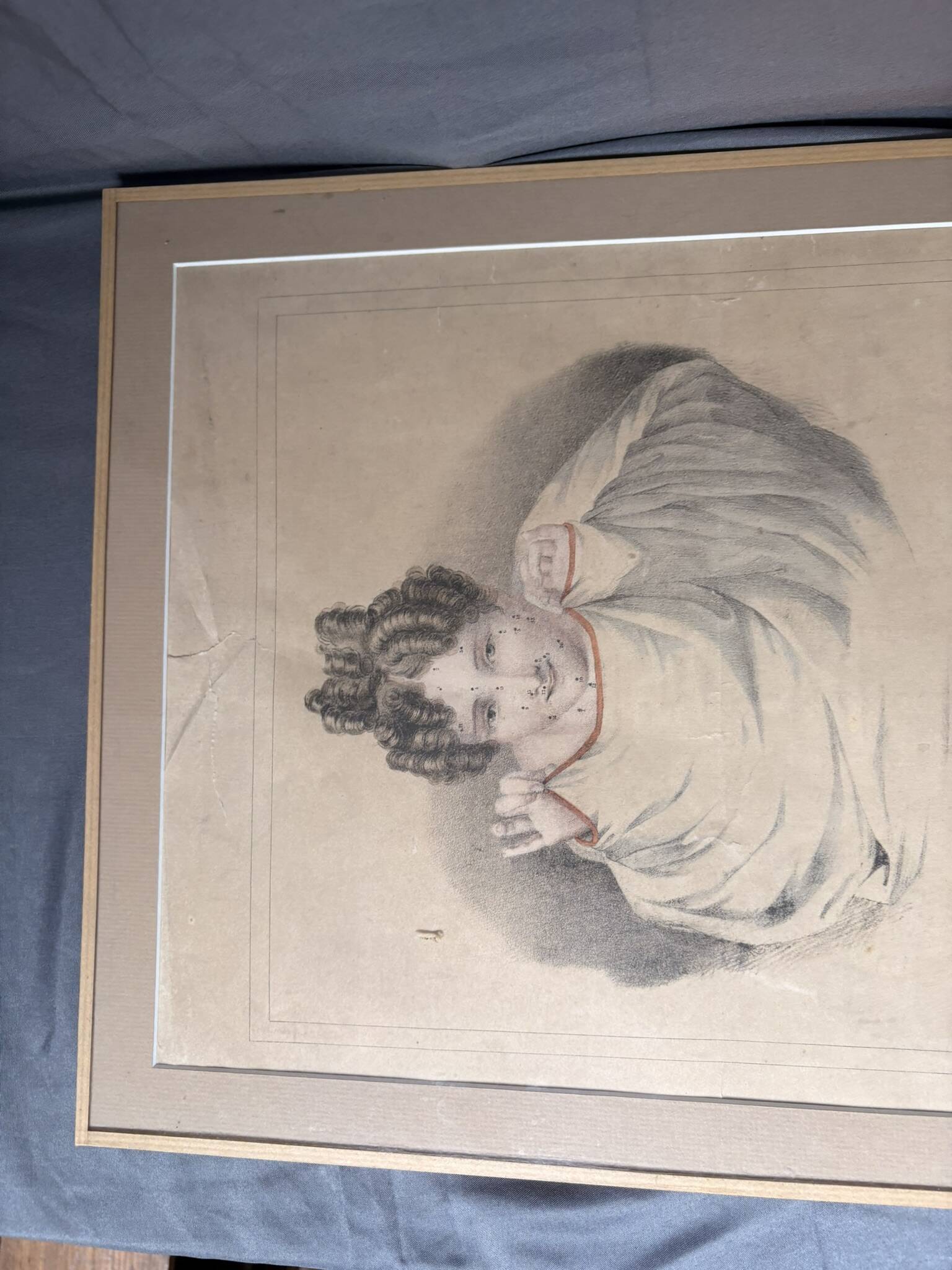 Gravure 19th Century Anatomy Face Woman ANGELO ZAFFONATO "Five Senses"