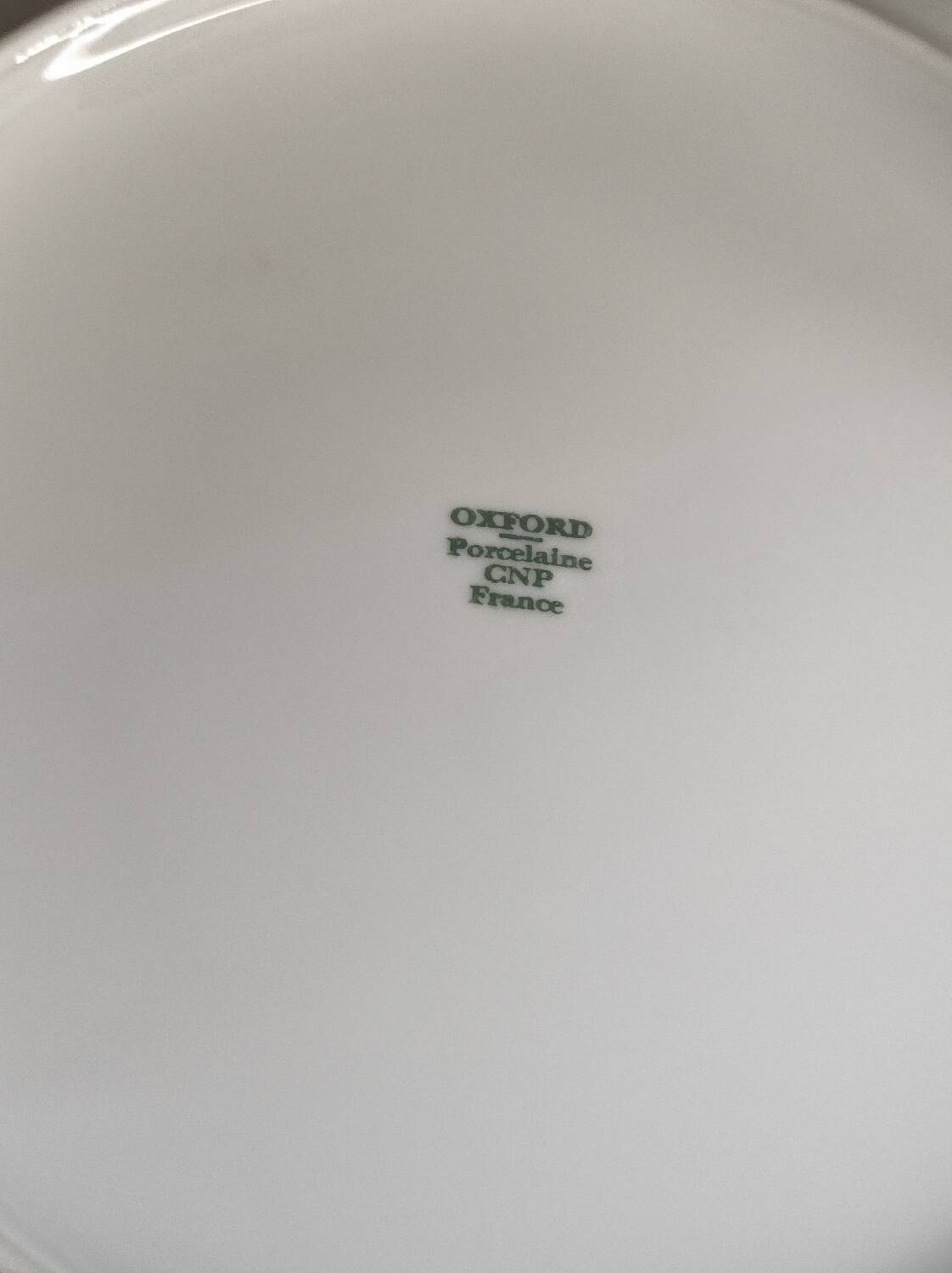 Oxford porcelain dinner plates